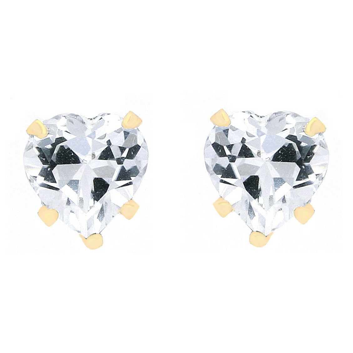 14K Gold Heart Gemstone Earrings<p><strong>More Colors Available</p></strong>