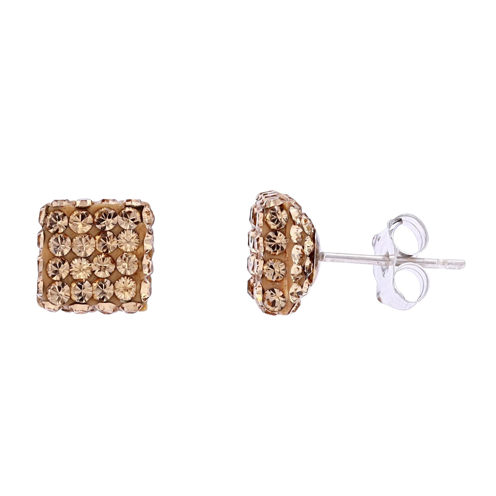 10K WG Colorado Topaz Crystal Studs