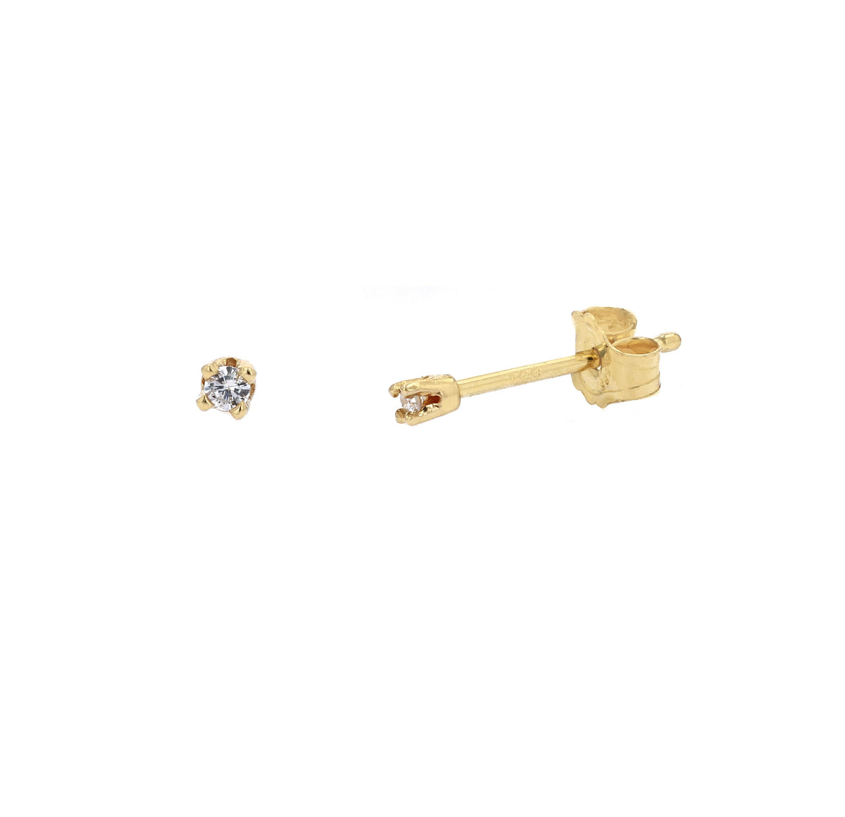 14K YG Diamond Studs