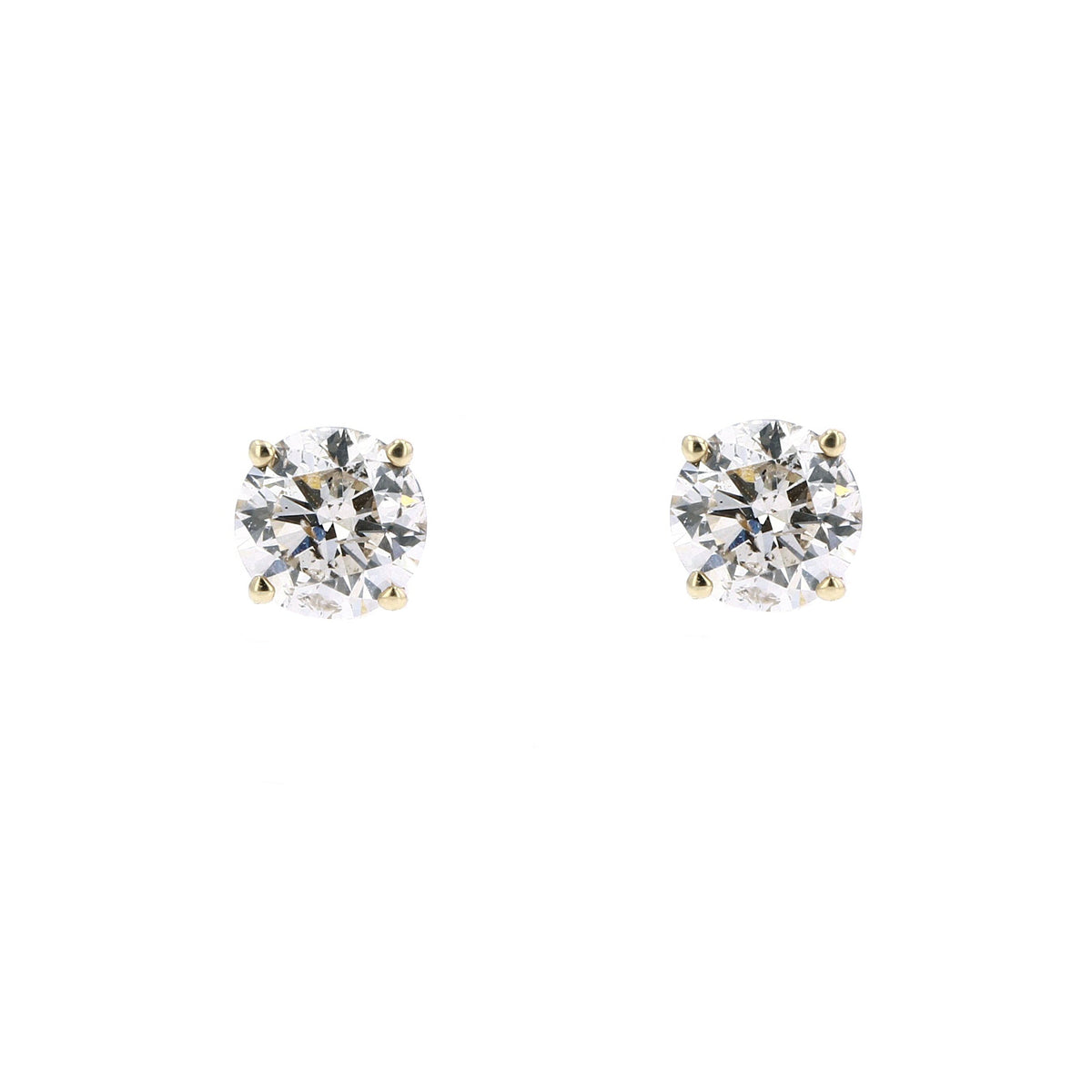 14K YG 3/4 CTW Diamond Studs