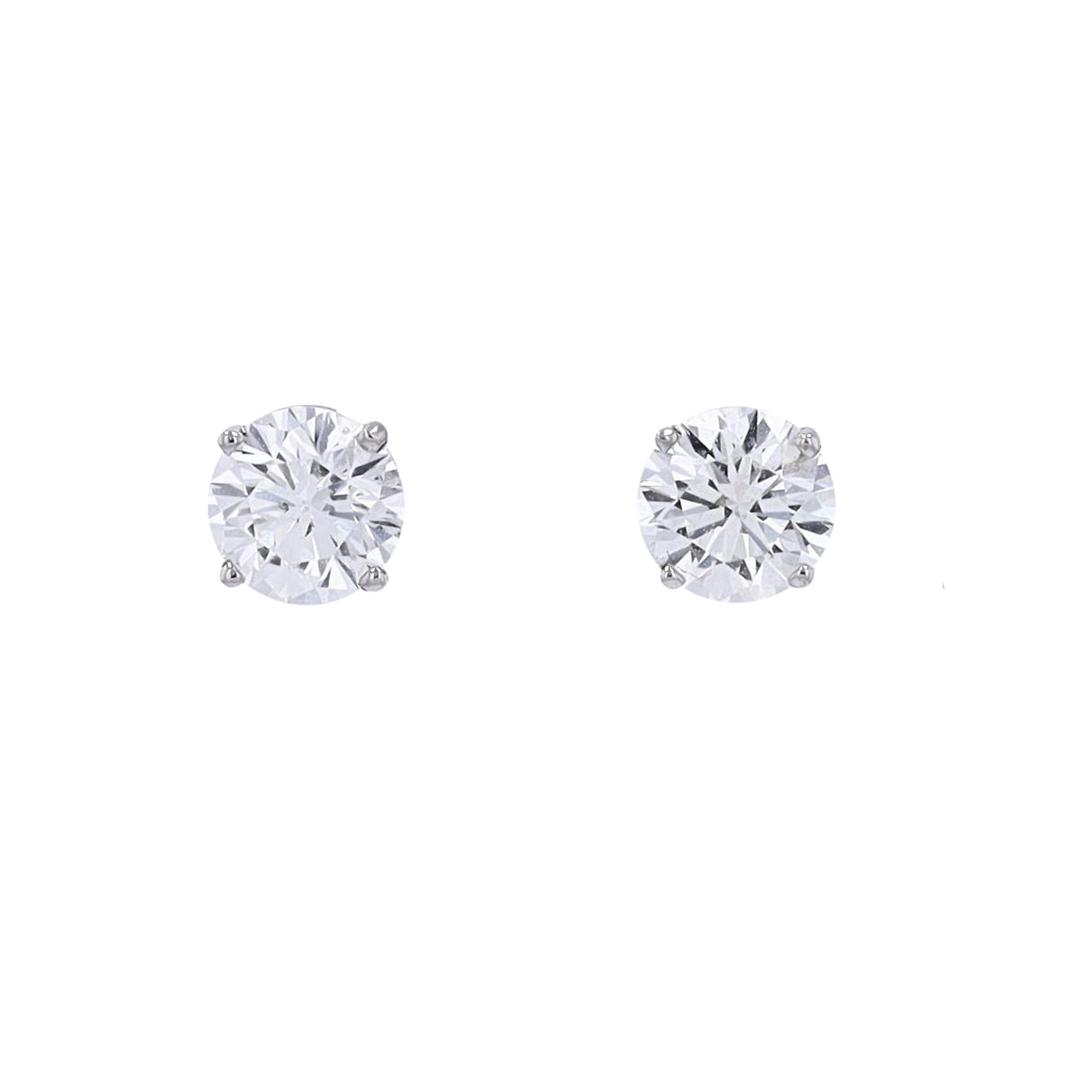 14K WG 2 CT Diamond Studs