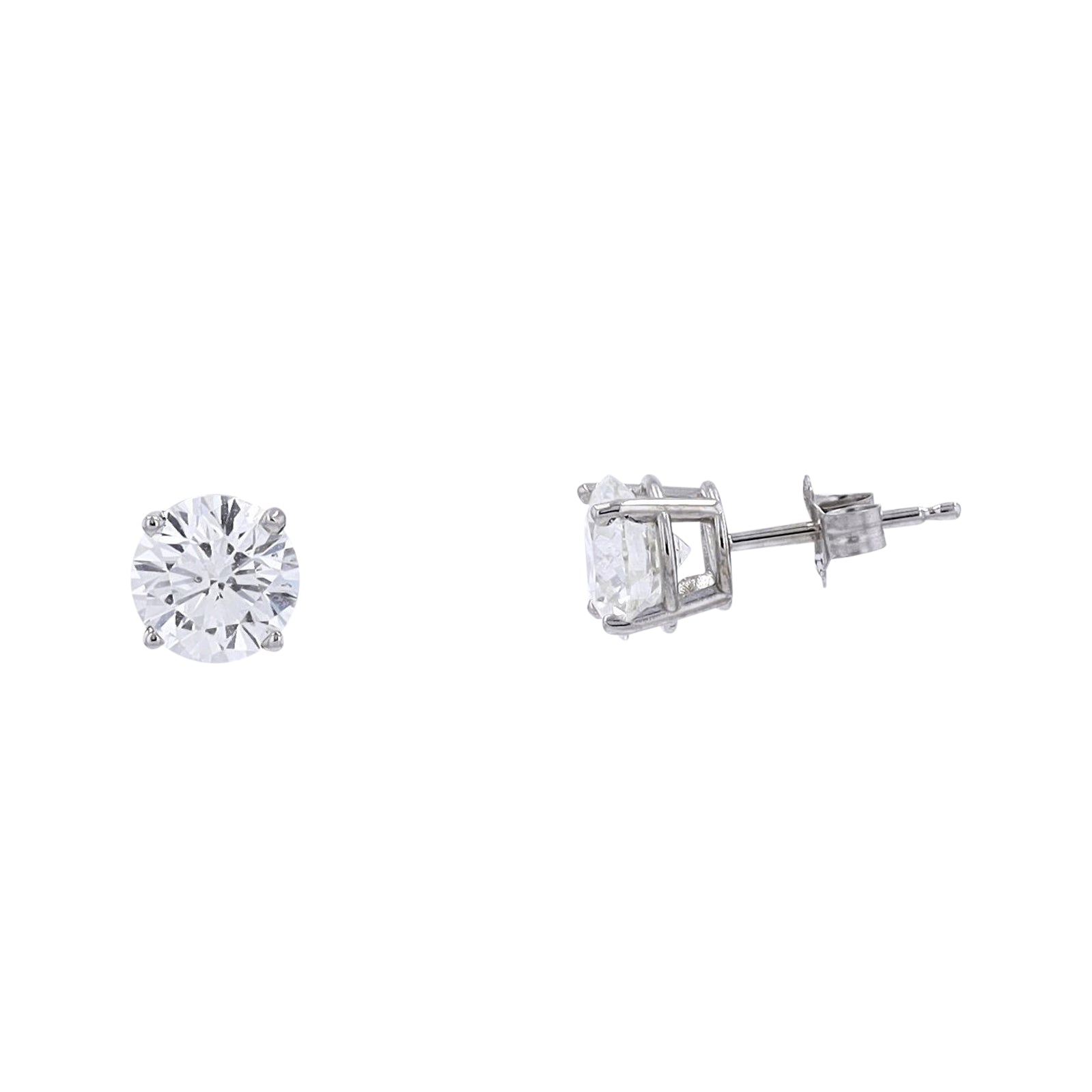 14K WG 2 CT Diamond Studs