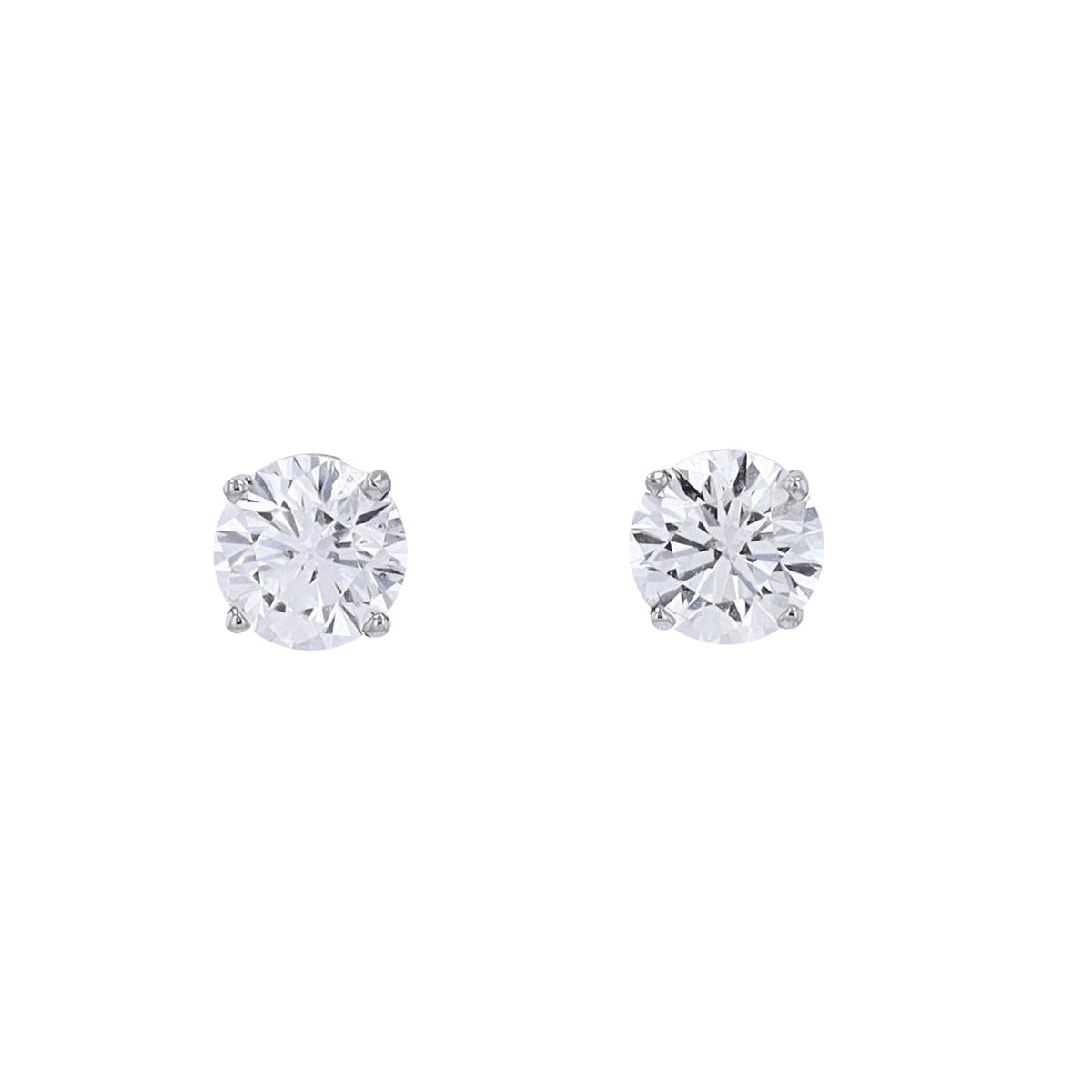 14K WG 2 CT Diamond Studs