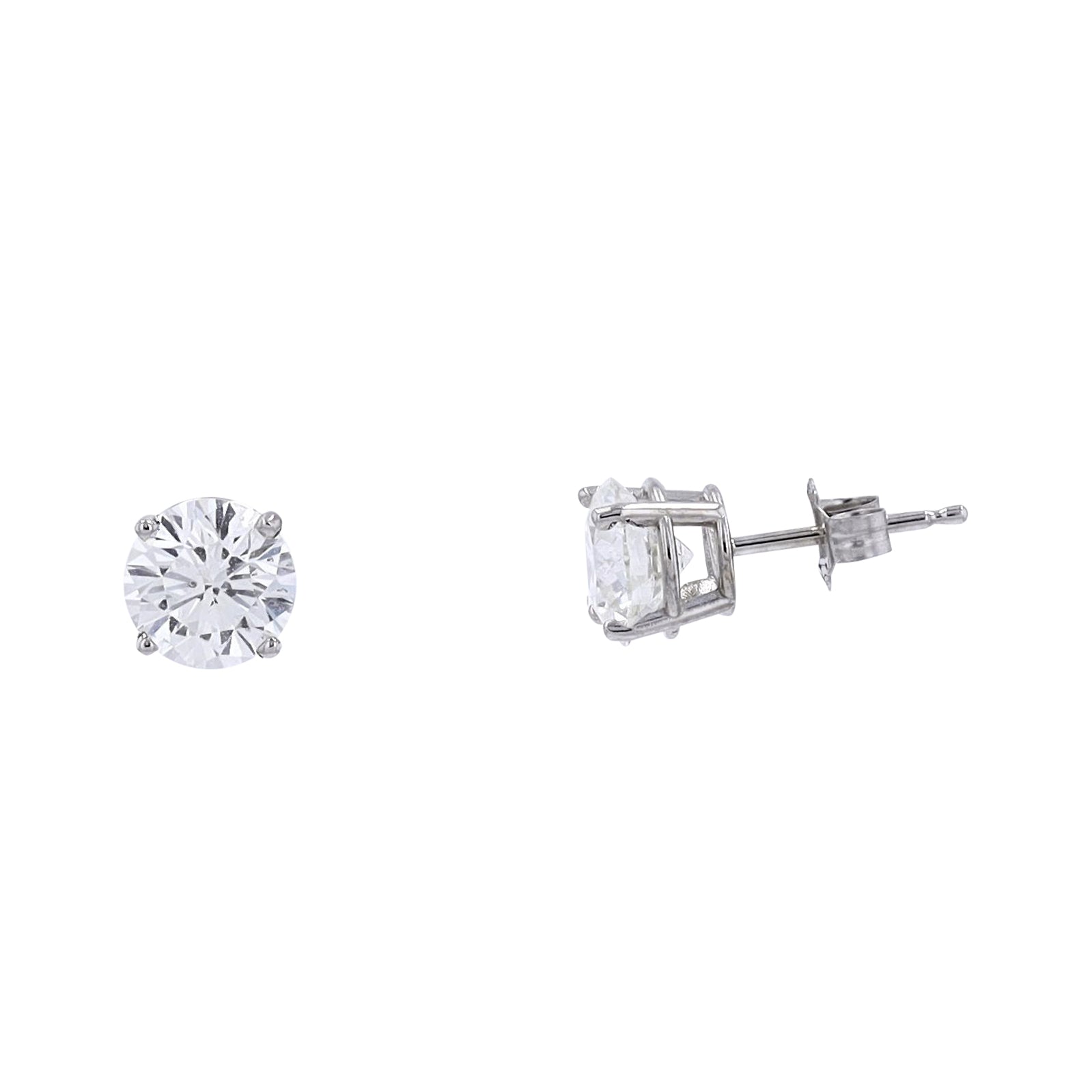 14K WG 2 CT Diamond Studs