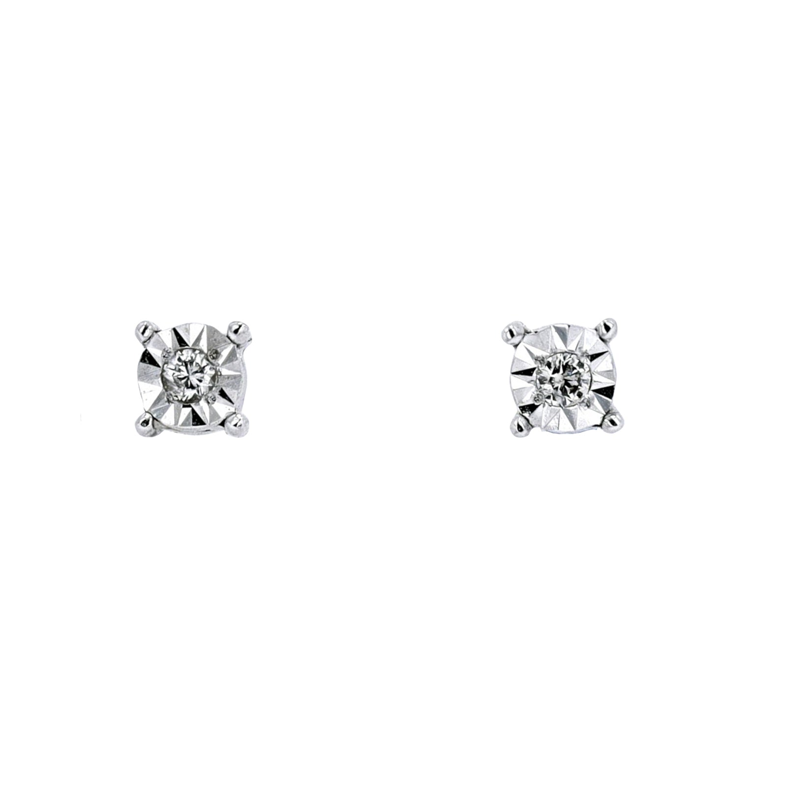 10K Miracle Set Diamond Studs<p><strong>More Colors Available</p></strong>