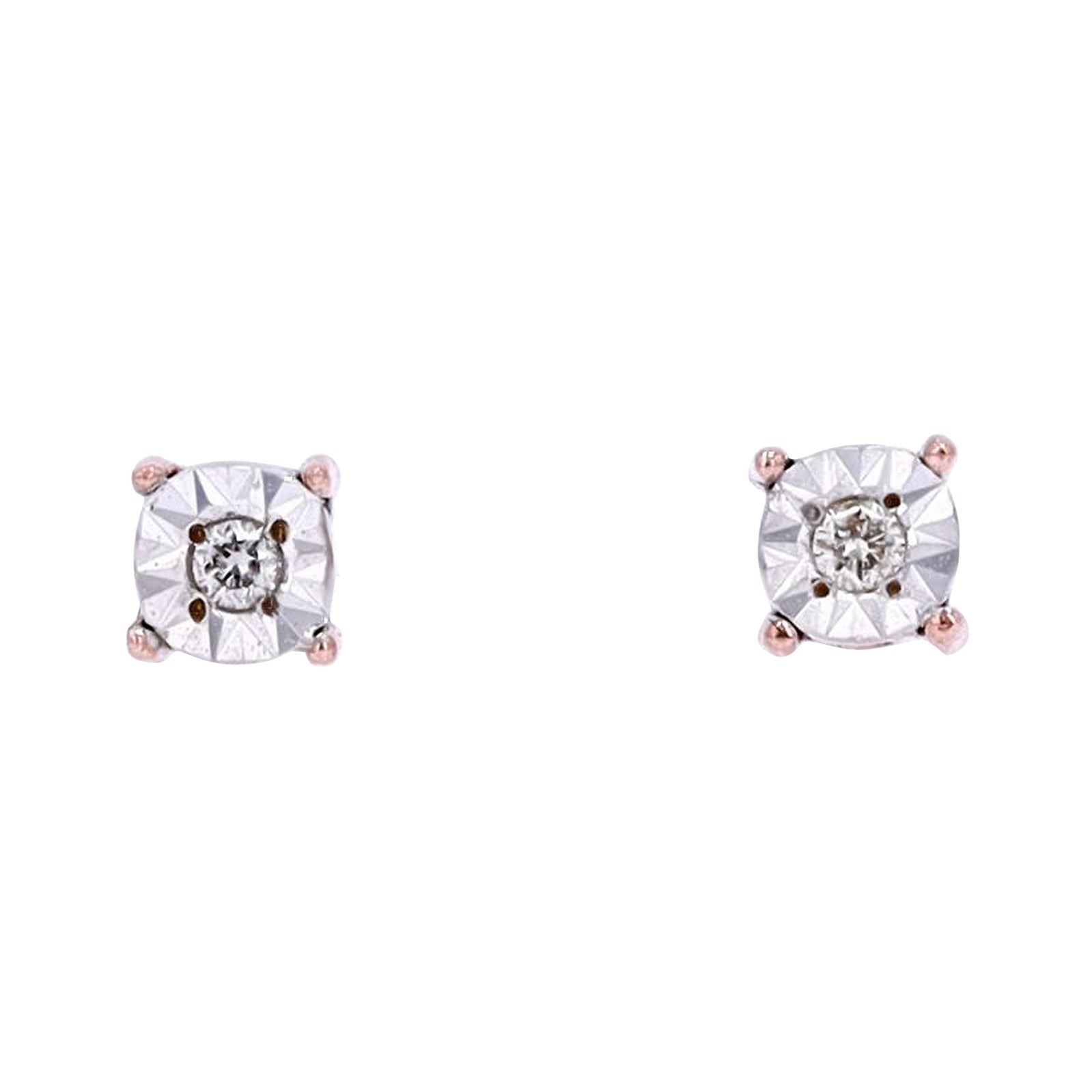 10K Miracle Set Diamond Studs<p><strong>More Colors Available</p></strong>