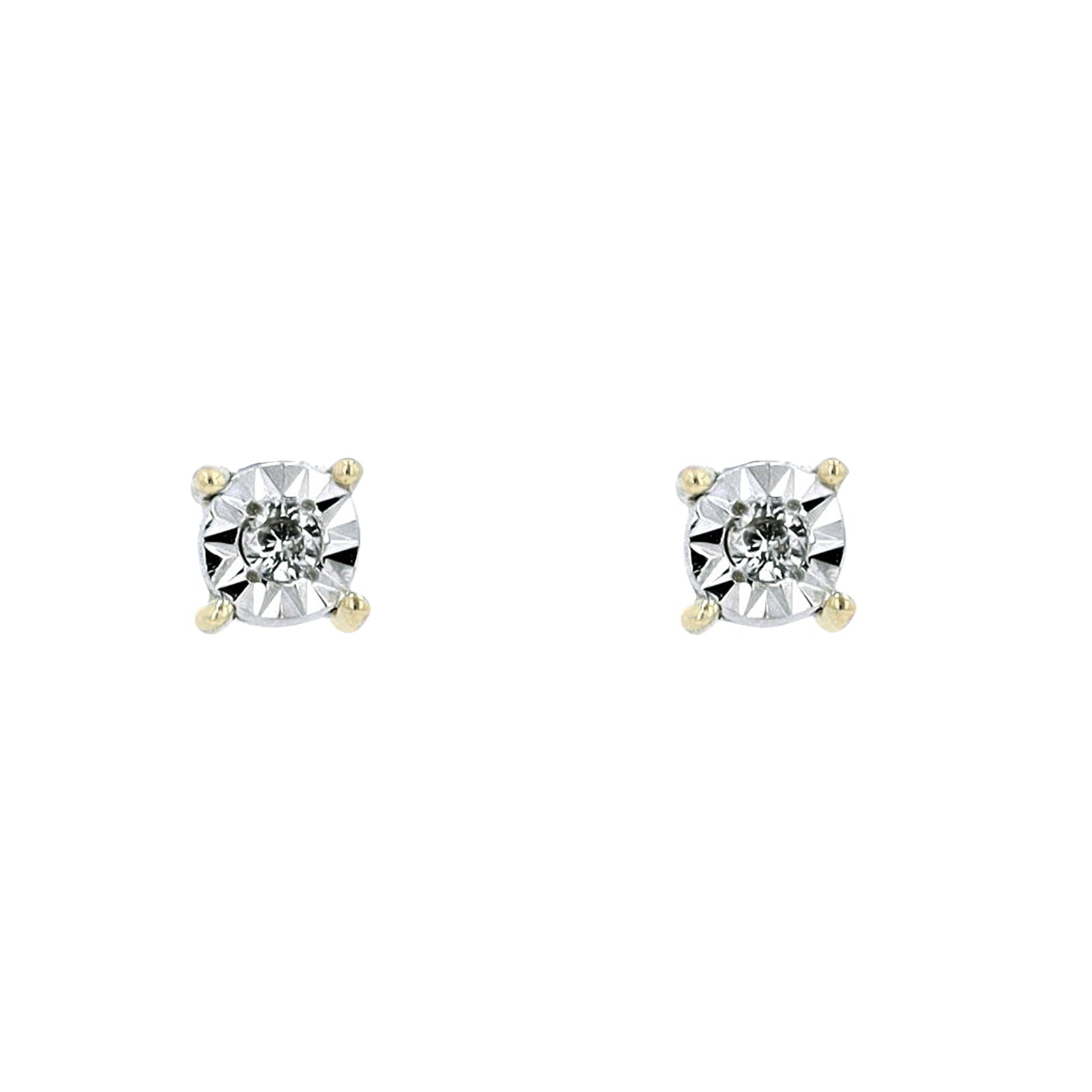 10K Miracle Set Diamond Studs<p><strong>More Colors Available</p></strong>
