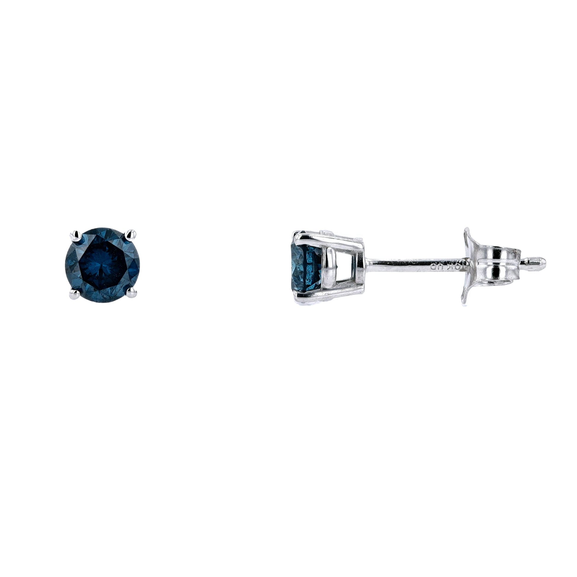 10K WG Blue Diamond Studs