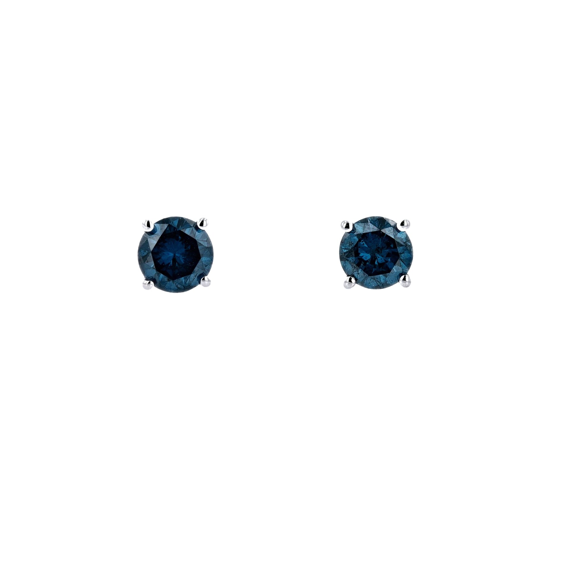 10K WG Blue Diamond Studs