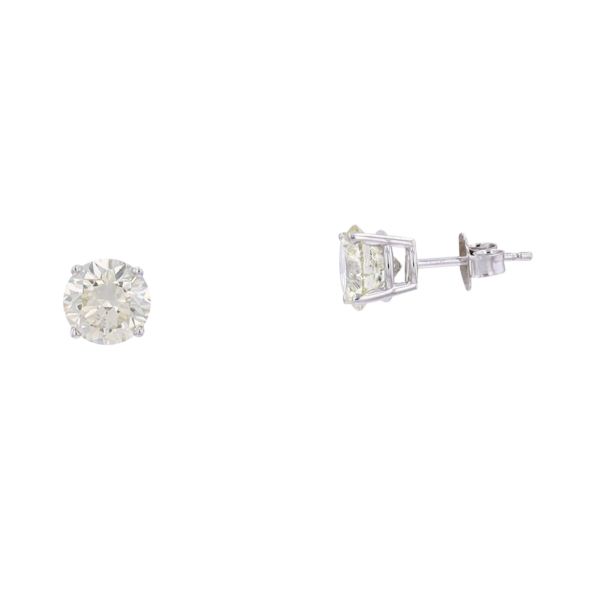 14K WG 2 CT Diamond Studs