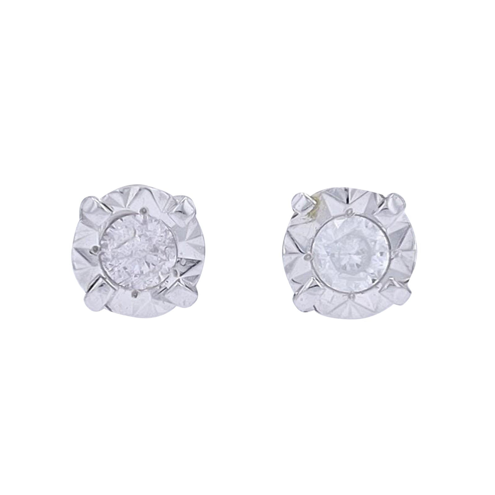10K WG Miracle Set Diamond Studs