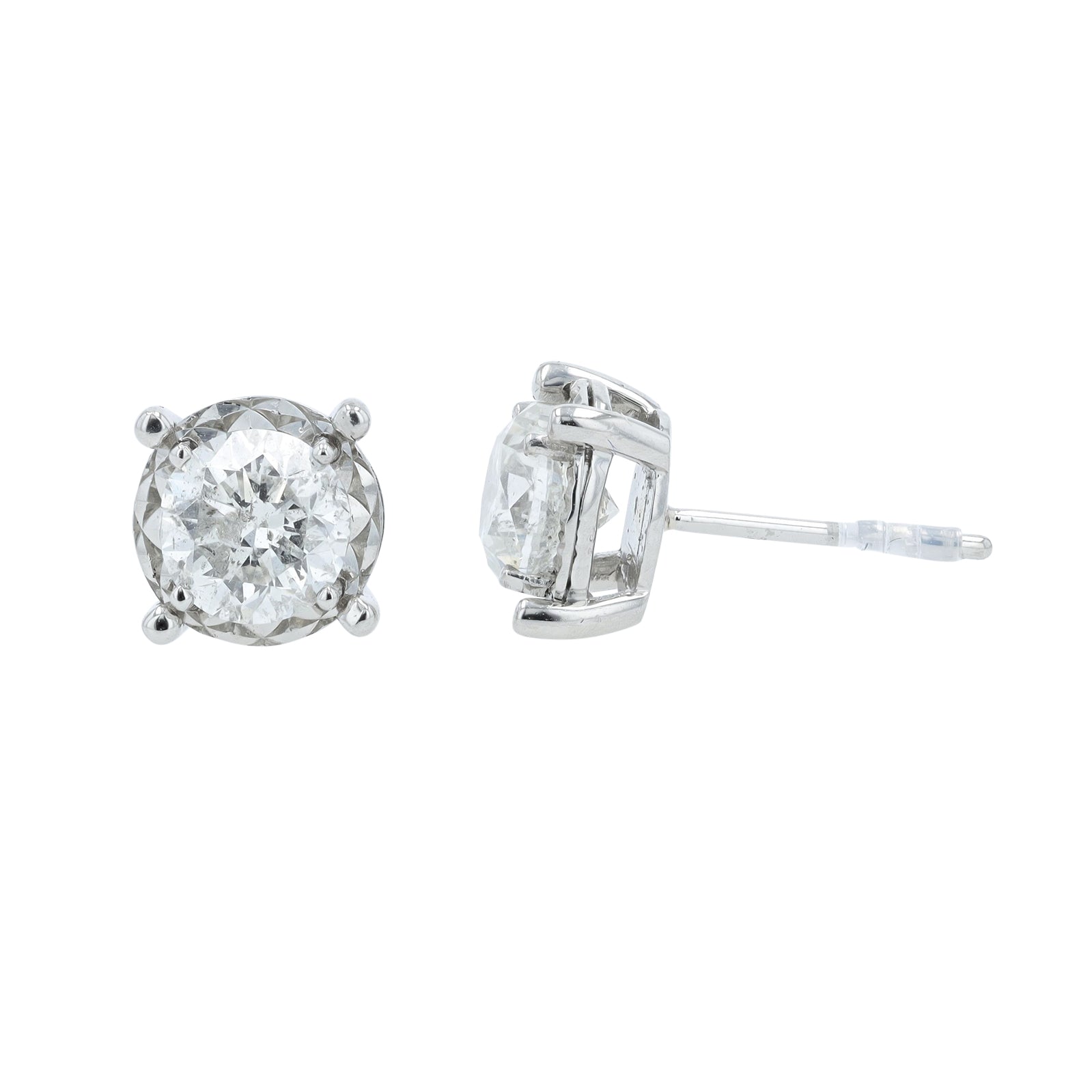 PT900 2.01 CTW Diamond Miracle Set Studs
