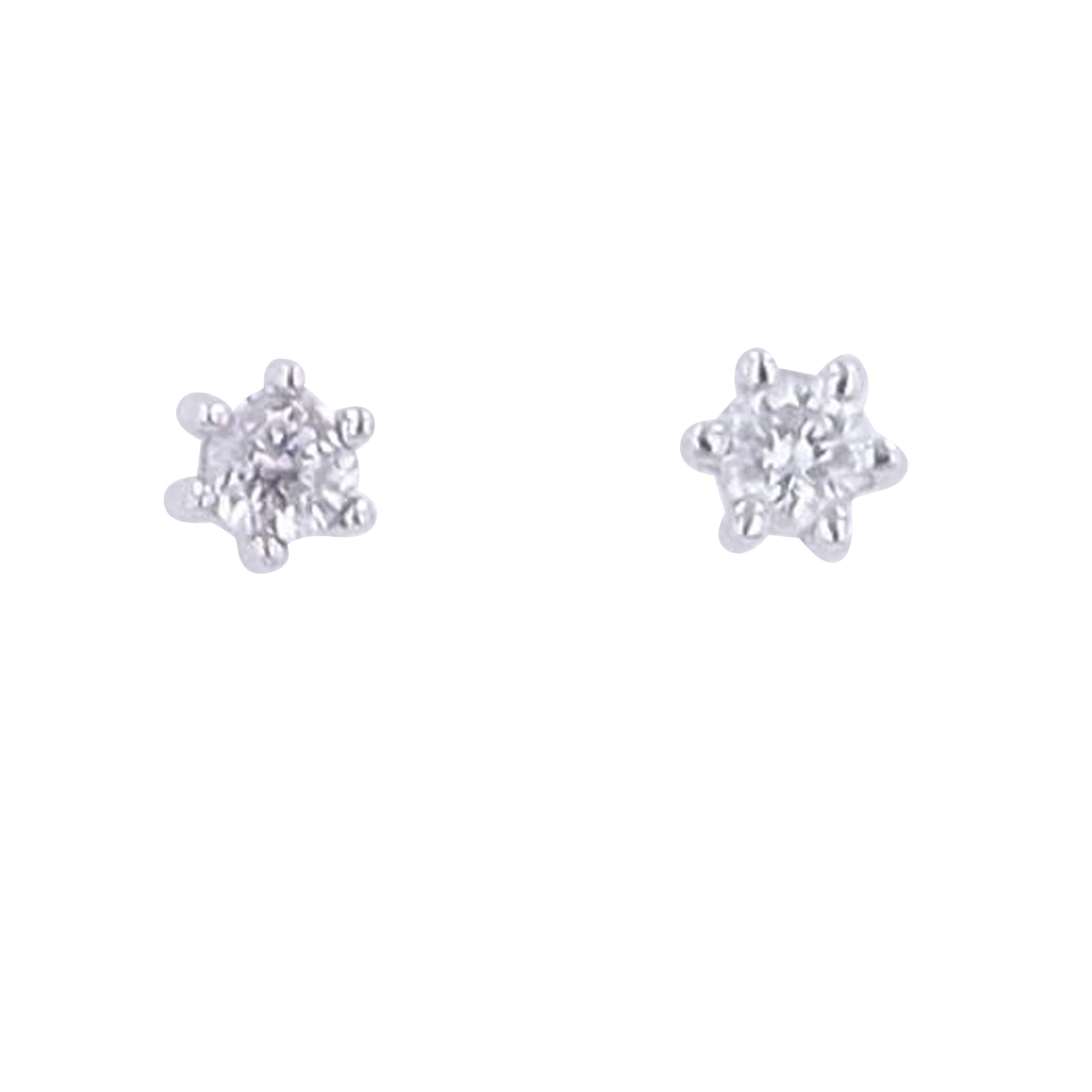 14K WG .05 CTW Diamond Studs