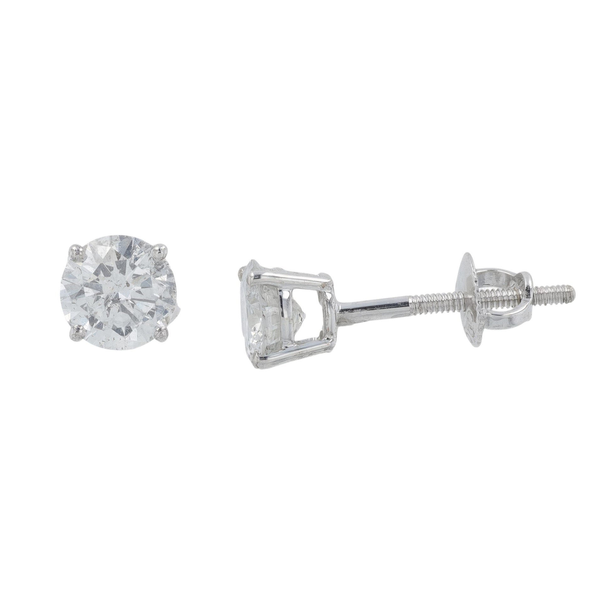 14K WG 1 CT Diamond Studs