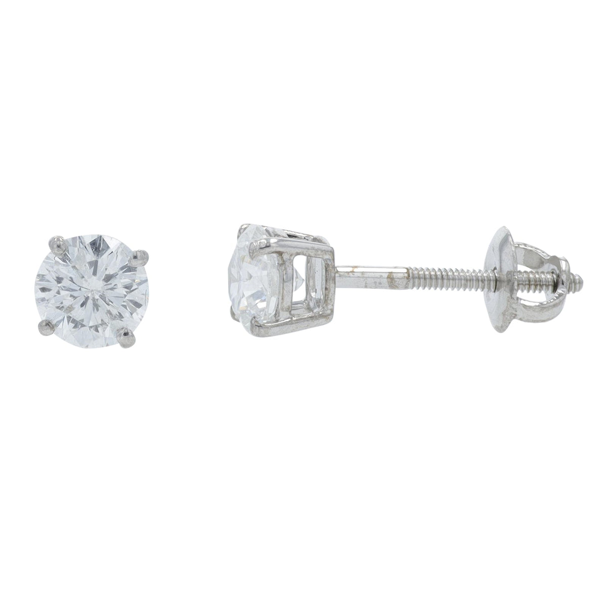 14K WG .90 CTW Diamond Studs