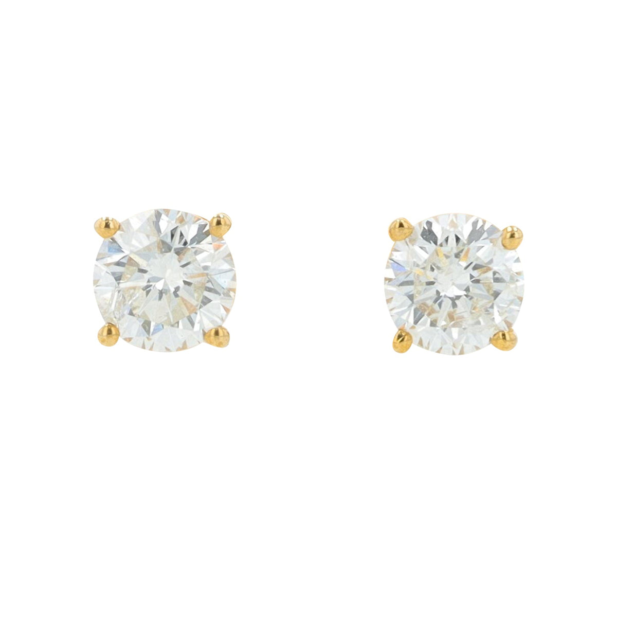 14K YG .66 CTW Diamond Studs