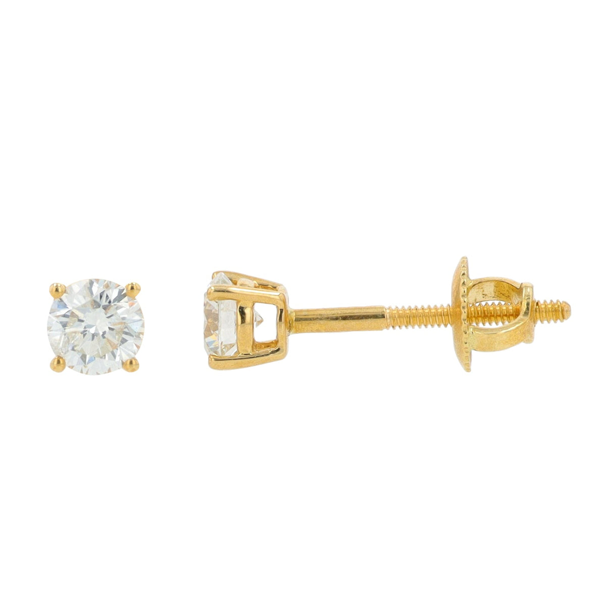 14K YG .66 CTW Diamond Studs