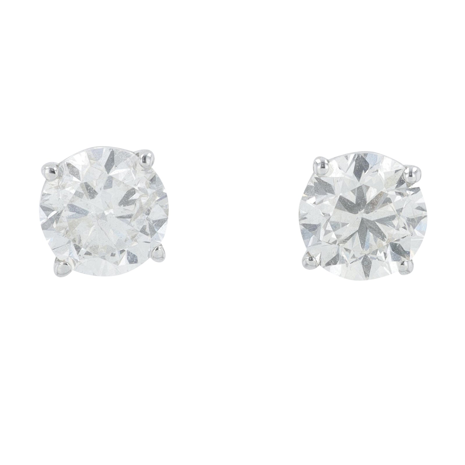14K WG 2 CT Diamond Studs
