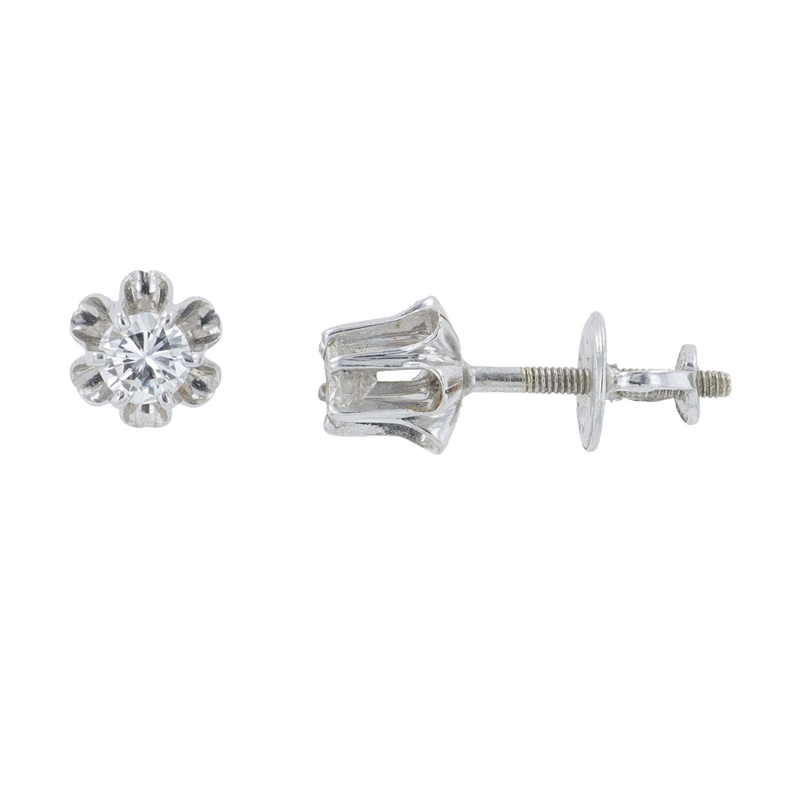 14K WG .25 CT Diamond Studs