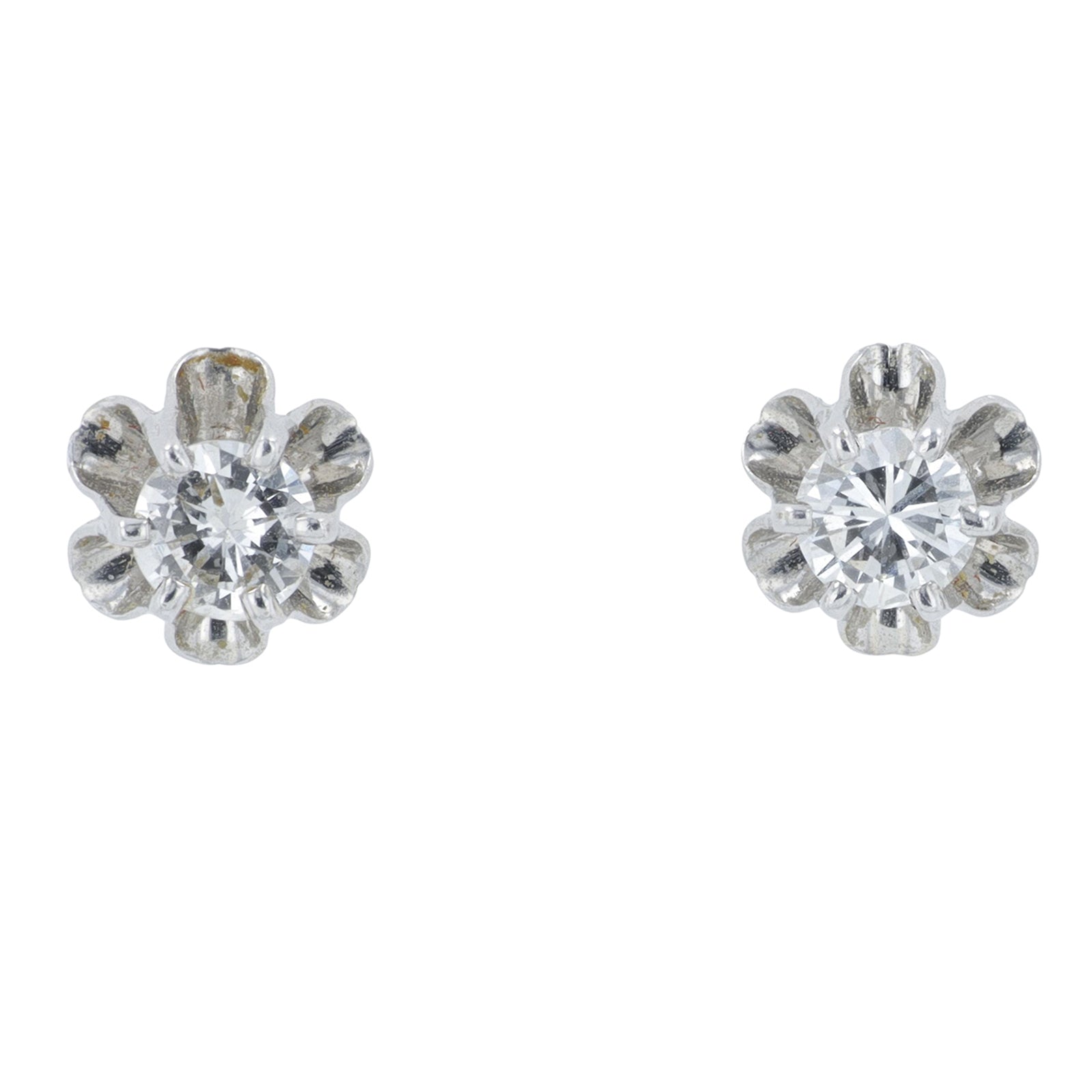 14K WG .25 CT Diamond Studs