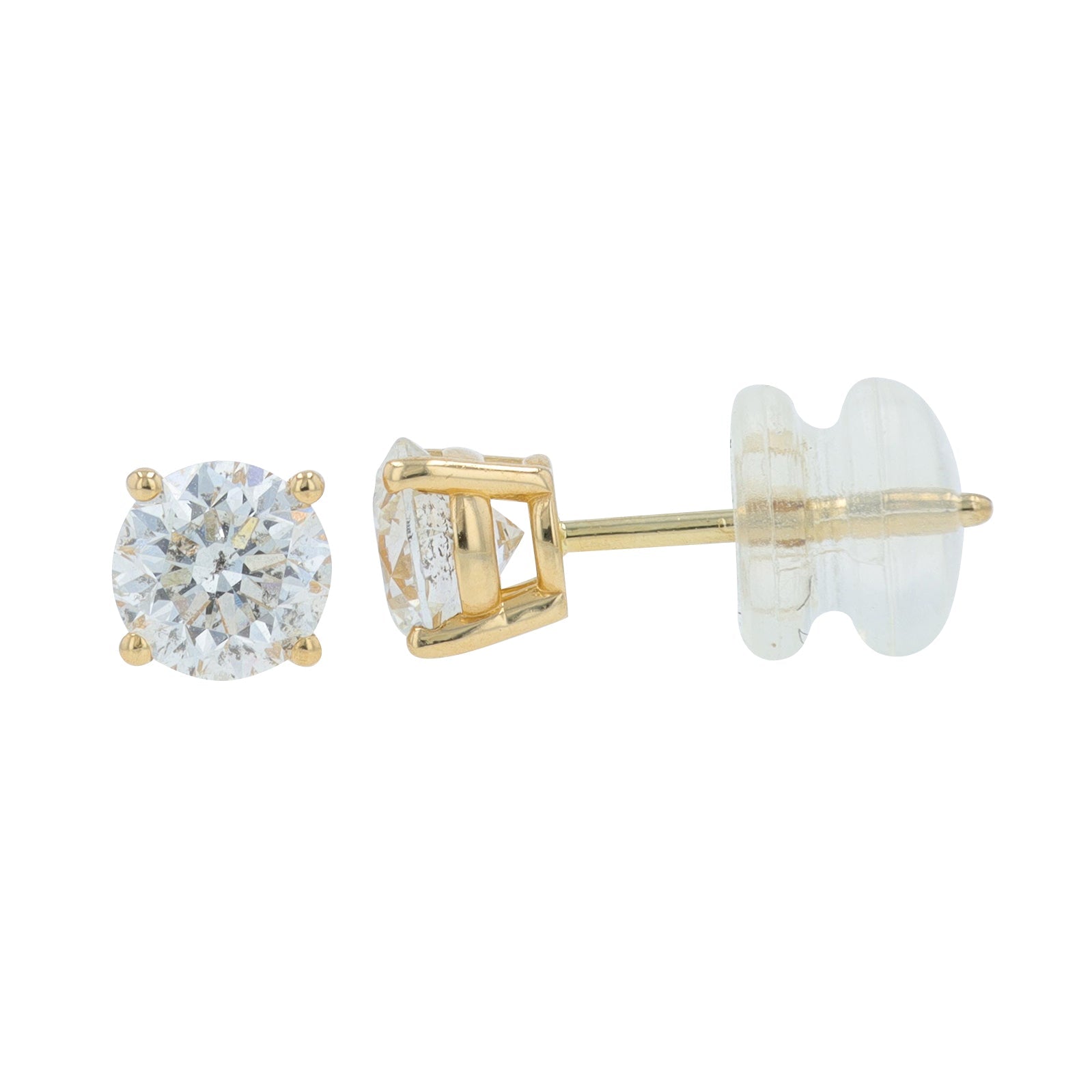 14K YG 1 CT Diamond Studs