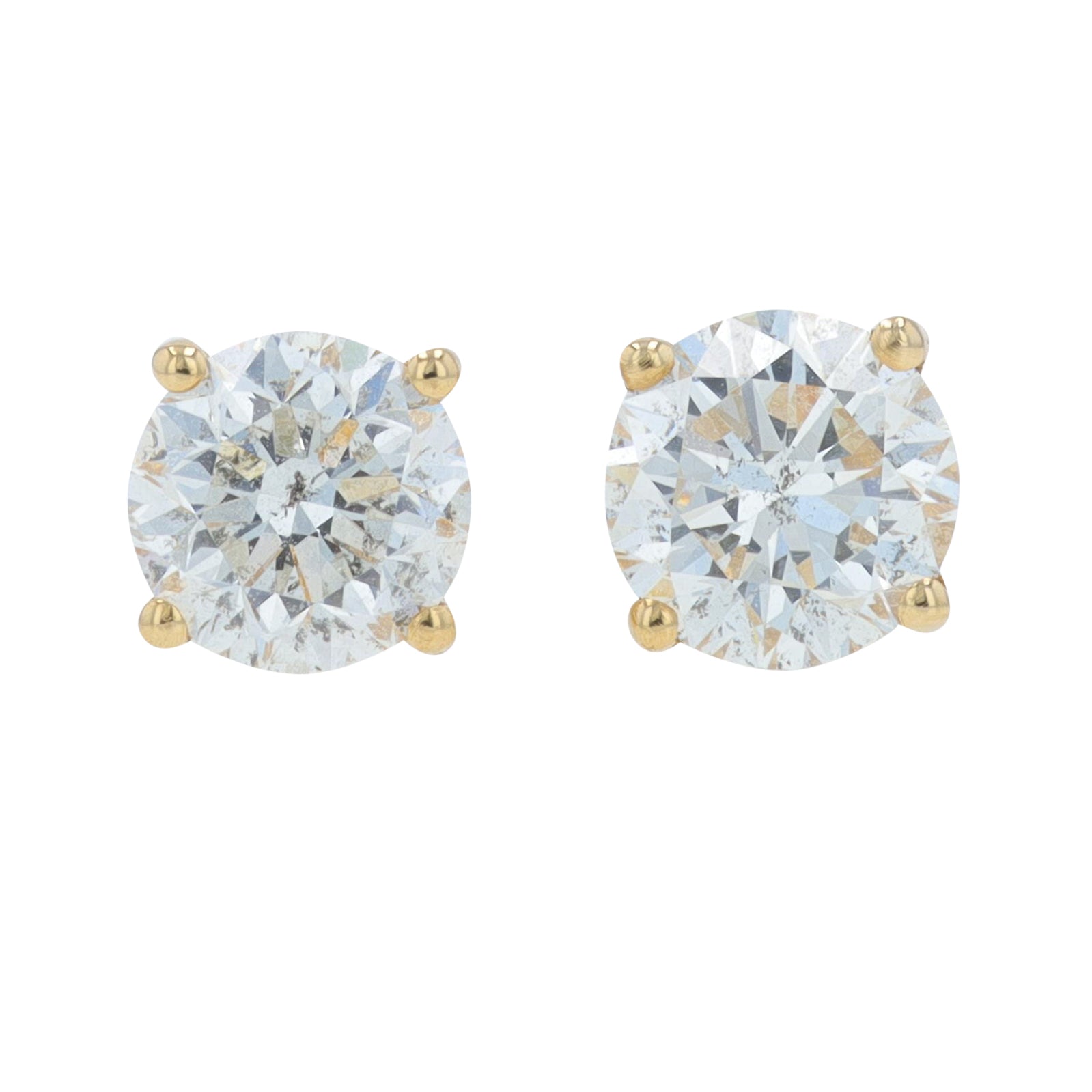 14K YG 1 CT Diamond Studs