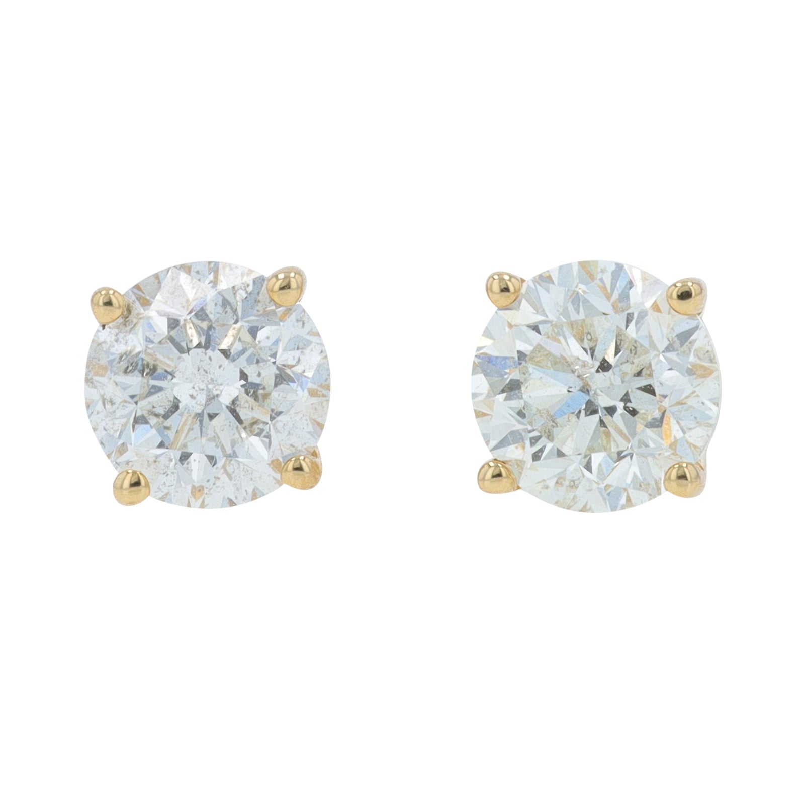14K YG 1.50 CT Diamond Studs
