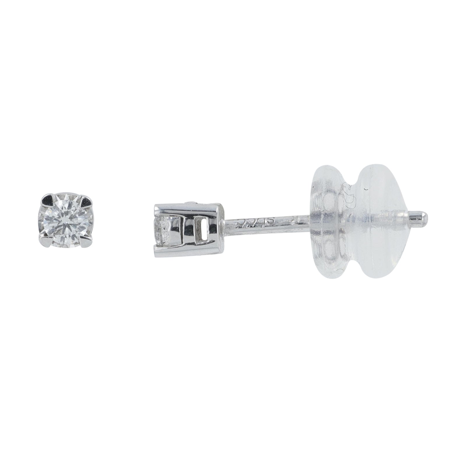 14K WG .10 CT Diamond Studs